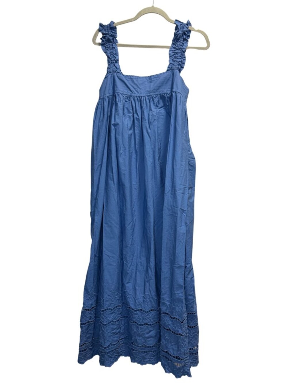 Free Assembly Blue Smocked Maxi Dress XS 0–2
